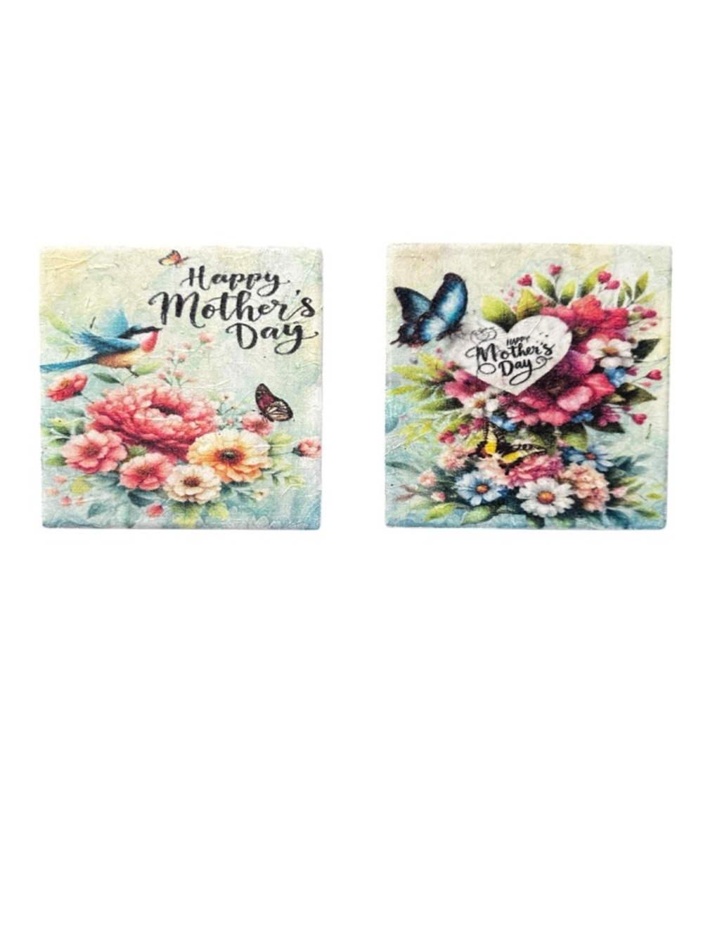 Mother's Day Floral Coaster Set Handcrafted